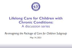 Lifelong Care for Children with Chronic Conditions title slide