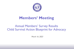 The first page of the Member's Meeting presentation 
