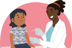 child getting vaccinated